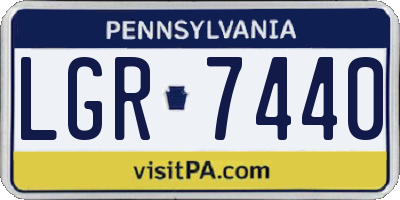 PA license plate LGR7440