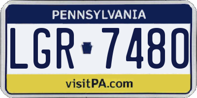 PA license plate LGR7480