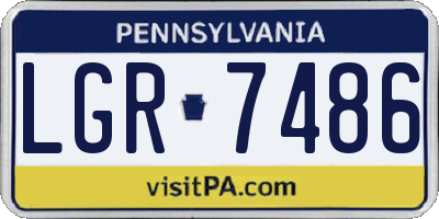 PA license plate LGR7486