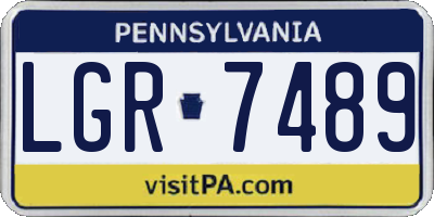 PA license plate LGR7489