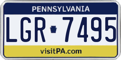PA license plate LGR7495