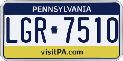 PA license plate LGR7510