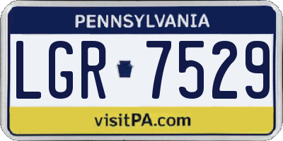 PA license plate LGR7529