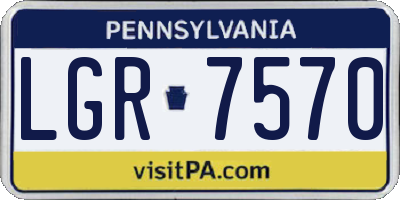 PA license plate LGR7570