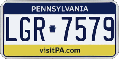 PA license plate LGR7579