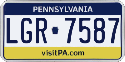 PA license plate LGR7587