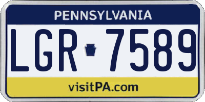 PA license plate LGR7589