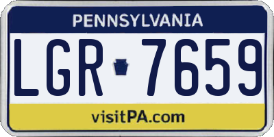 PA license plate LGR7659
