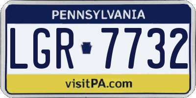 PA license plate LGR7732