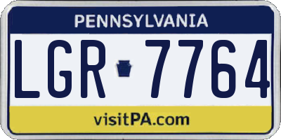PA license plate LGR7764
