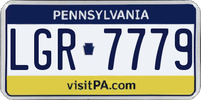 PA license plate LGR7779