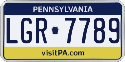 PA license plate LGR7789
