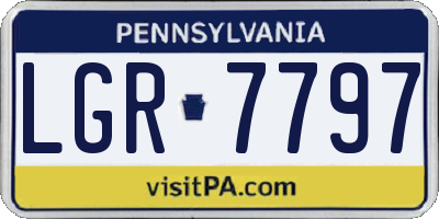 PA license plate LGR7797