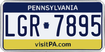 PA license plate LGR7895