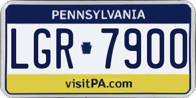 PA license plate LGR7900