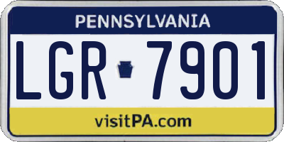 PA license plate LGR7901