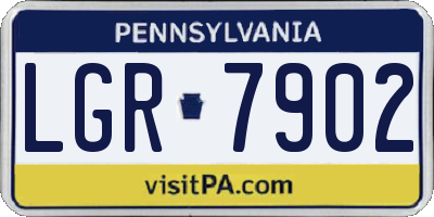 PA license plate LGR7902