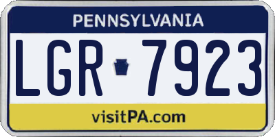 PA license plate LGR7923