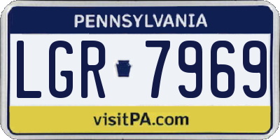 PA license plate LGR7969