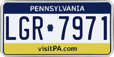 PA license plate LGR7971
