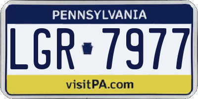 PA license plate LGR7977
