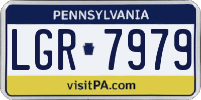 PA license plate LGR7979