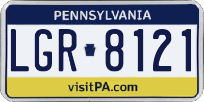 PA license plate LGR8121