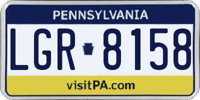 PA license plate LGR8158