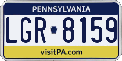 PA license plate LGR8159
