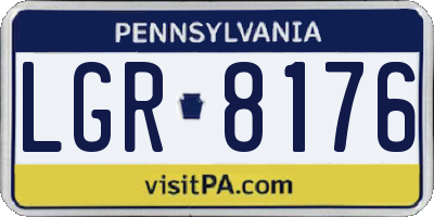 PA license plate LGR8176