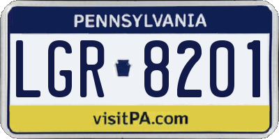 PA license plate LGR8201