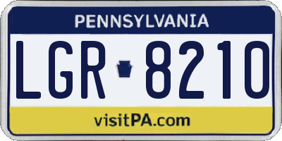 PA license plate LGR8210