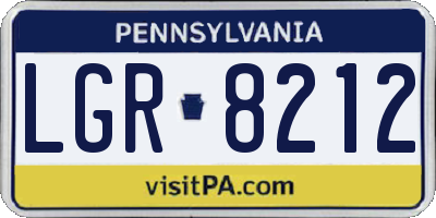 PA license plate LGR8212