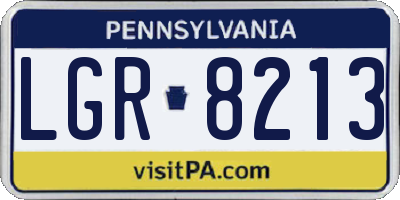 PA license plate LGR8213