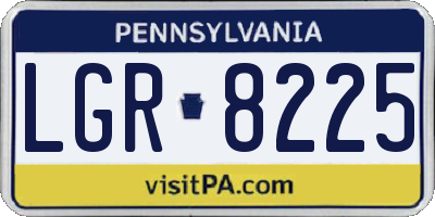 PA license plate LGR8225