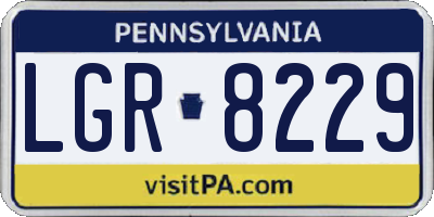 PA license plate LGR8229