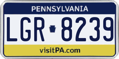 PA license plate LGR8239