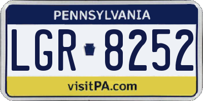 PA license plate LGR8252