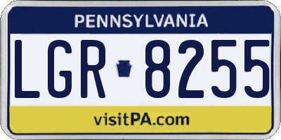 PA license plate LGR8255