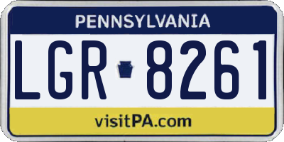 PA license plate LGR8261