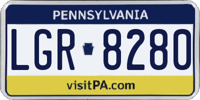 PA license plate LGR8280