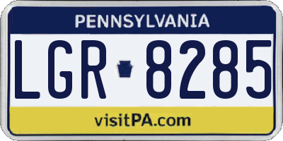 PA license plate LGR8285