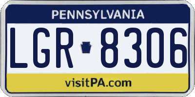 PA license plate LGR8306