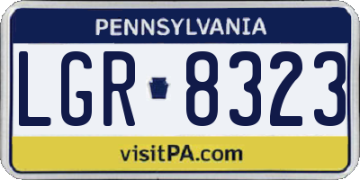 PA license plate LGR8323