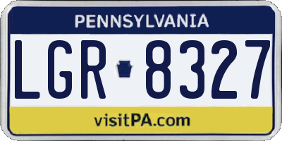 PA license plate LGR8327