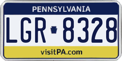 PA license plate LGR8328