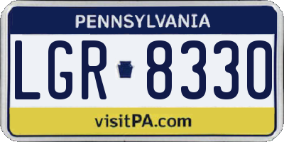 PA license plate LGR8330