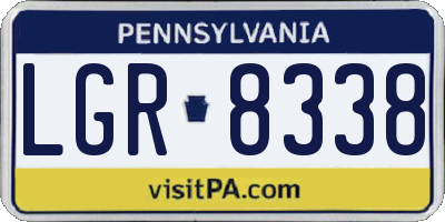 PA license plate LGR8338