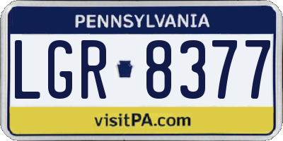 PA license plate LGR8377