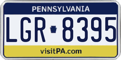 PA license plate LGR8395